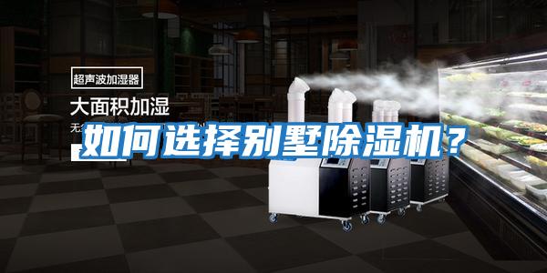 如何選擇別墅除濕機？