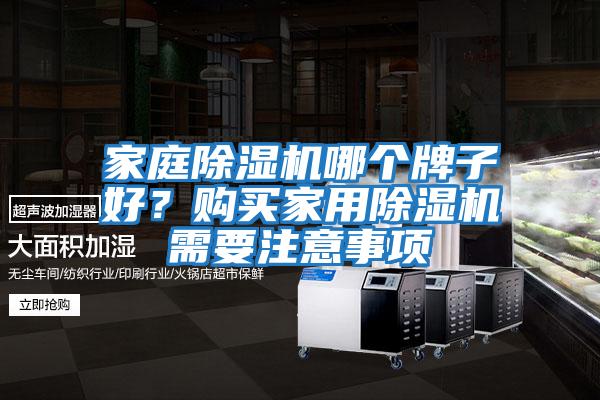 家庭除濕機哪個牌子好？購買家用除濕機需要注意事項