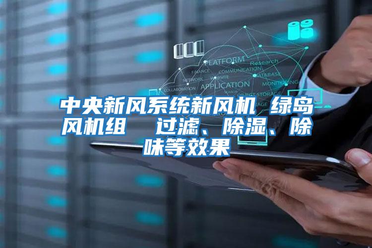 中央新風系統(tǒng)新風機 綠島風機組  過濾、除濕、除味等效果