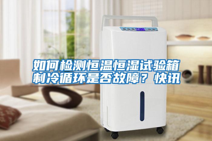 如何檢測(cè)恒溫恒濕試驗(yàn)箱制冷循環(huán)是否故障？快訊