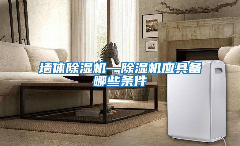 墻體除濕機—除濕機應(yīng)具備哪些條件
