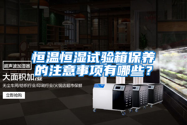 恒溫恒濕試驗箱保養的注意事項有哪些？