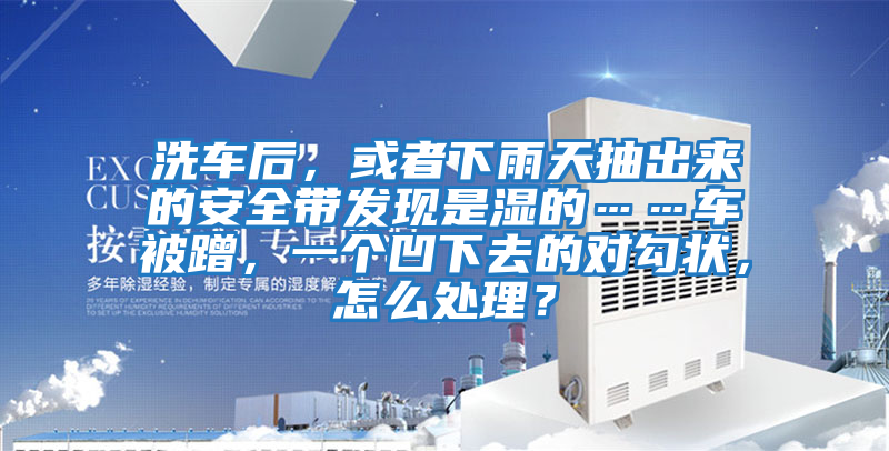 洗車后，或者下雨天抽出來的安全帶發(fā)現(xiàn)是濕的……車被蹭，一個(gè)凹下去的對(duì)勾狀，怎么處理？