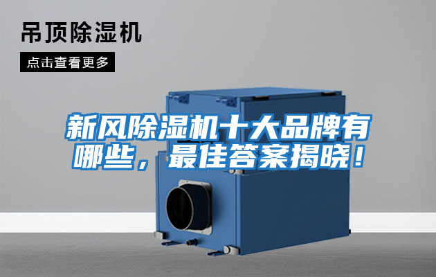 新風除濕機十大品牌有哪些，最佳答案揭曉！