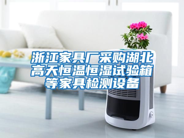 浙江家具廠采購湖北高天恒溫恒濕試驗箱等家具檢測設(shè)備